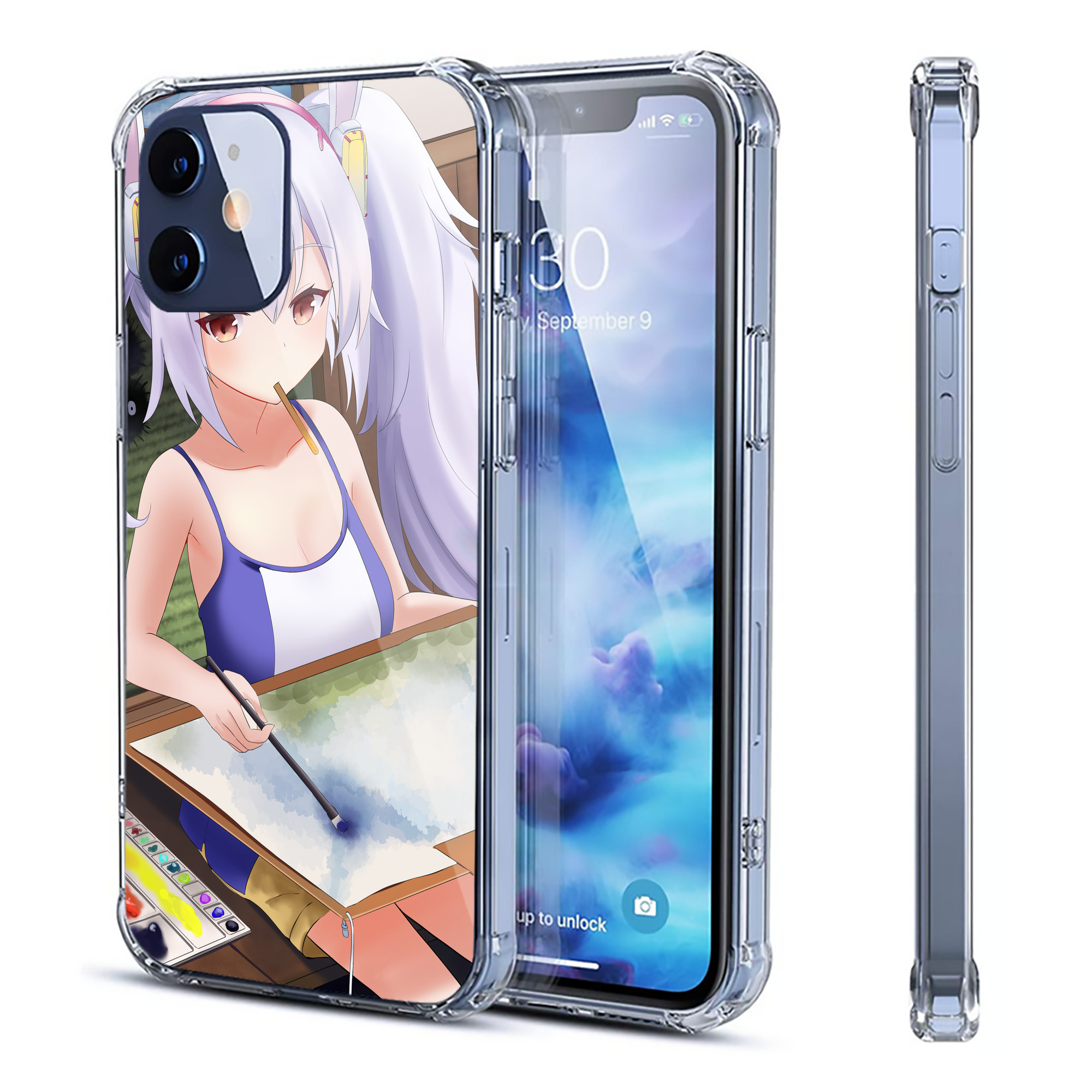 （画像用） となりのトトロ 草壁メイ 草壁サツキ My Neighbor Totoro Satsuki Kusakabe Mei Kusakabe 【iPhone 12シリーズ対応】透明スマホケース（クリアソフトケース）